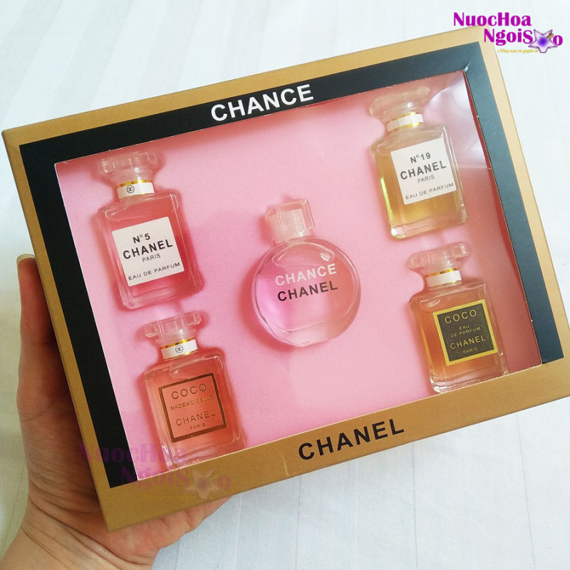 SÉT 5 CHAI NƯỚC HOA NỮ CAO CẤP