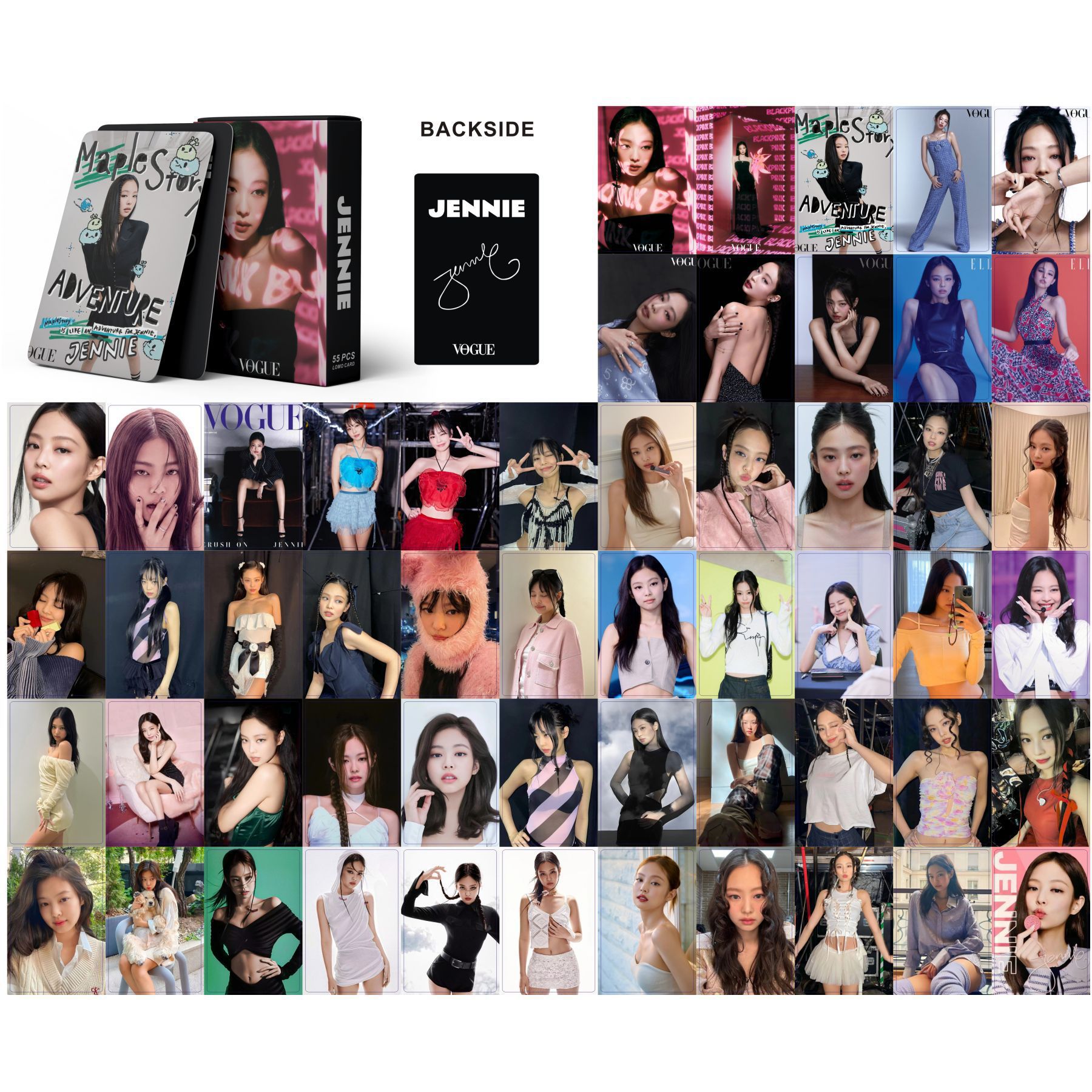 Set 55 lomo card blackpink jennie vogue 2023