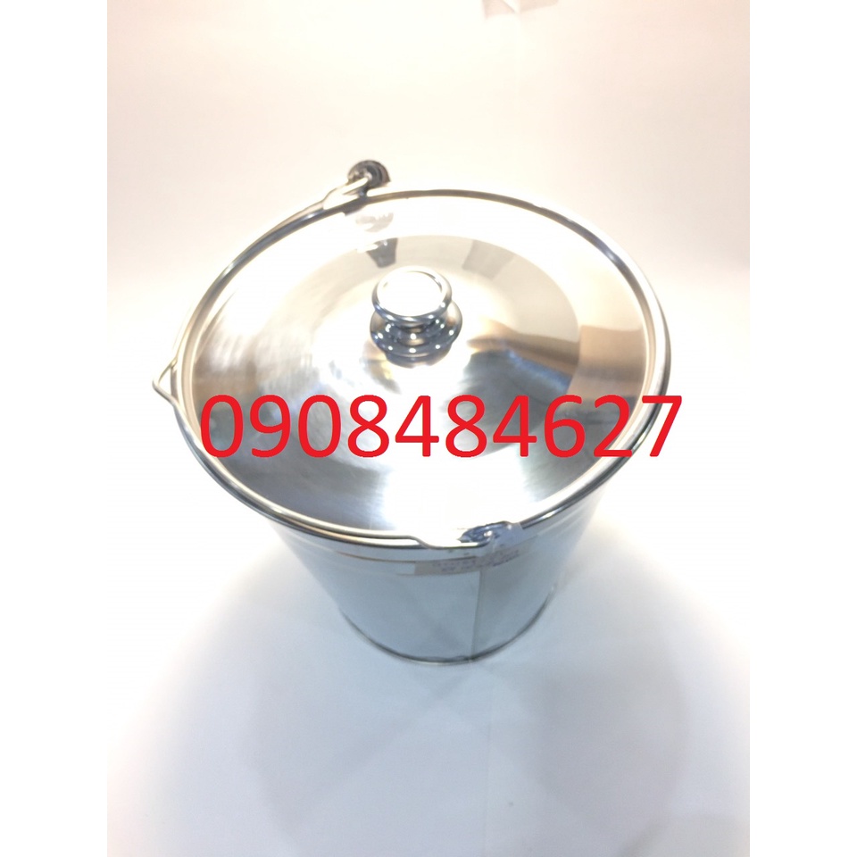 Xô Quai Inox Có Nắp Đủ Dung Tích
