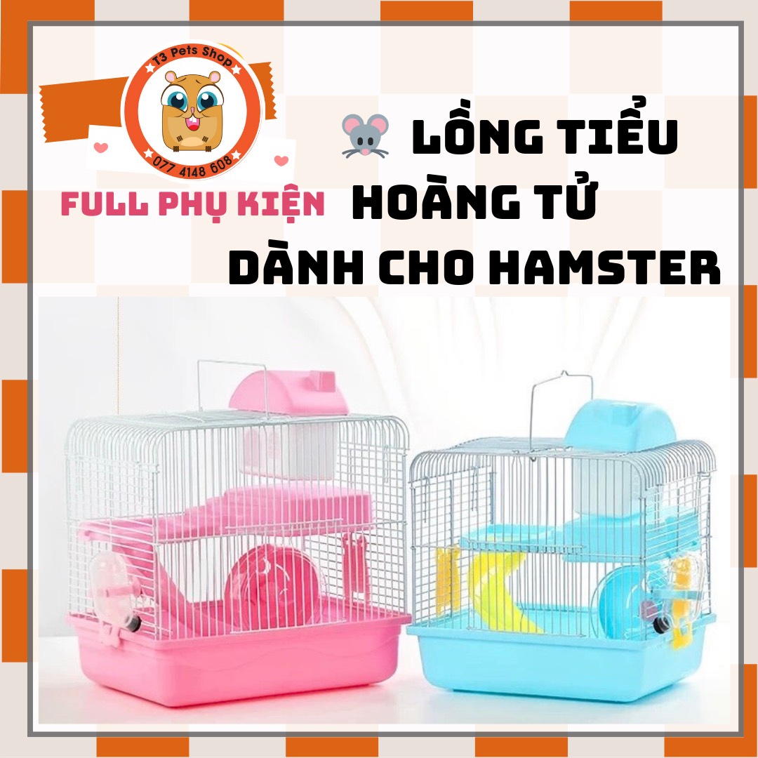 tổng hợp các mẫu lồng sắt nuôi hamster (mini, hoàng tử, eskimo, ngăn đôi,homestay,...) - T3 PETS SHOP