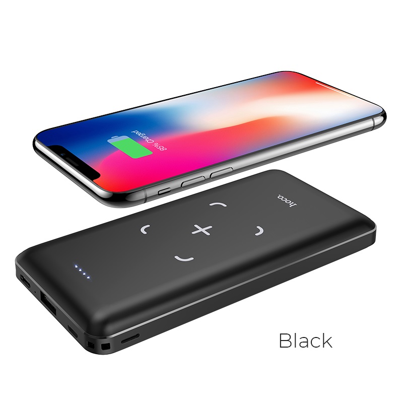 Pin Sạc Dự Phòng Hoco J50 Dung Lượng 10000Mah Tích Hợp Sạc Không Dây Cho Iphone 8,.. Iphone 11, Samsung S8,9,10, Note8,9..