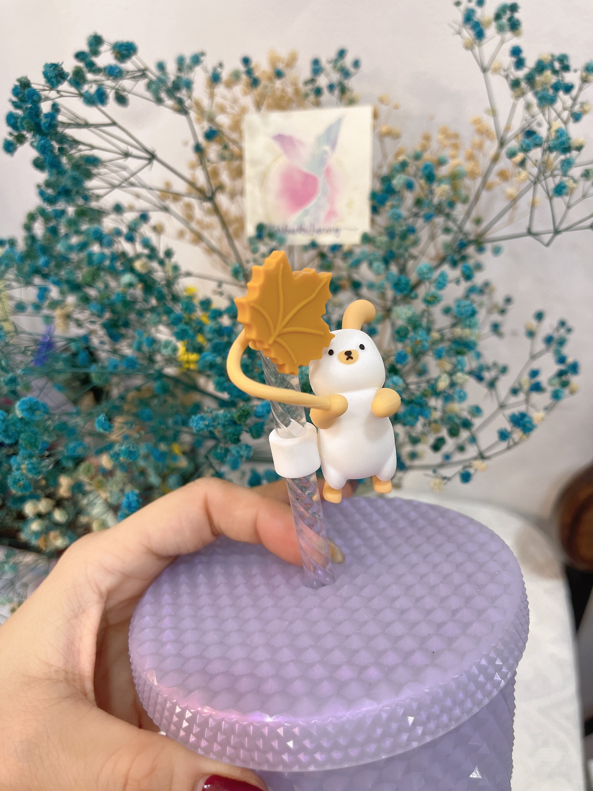 Nút đậy ống hút trang trí ly