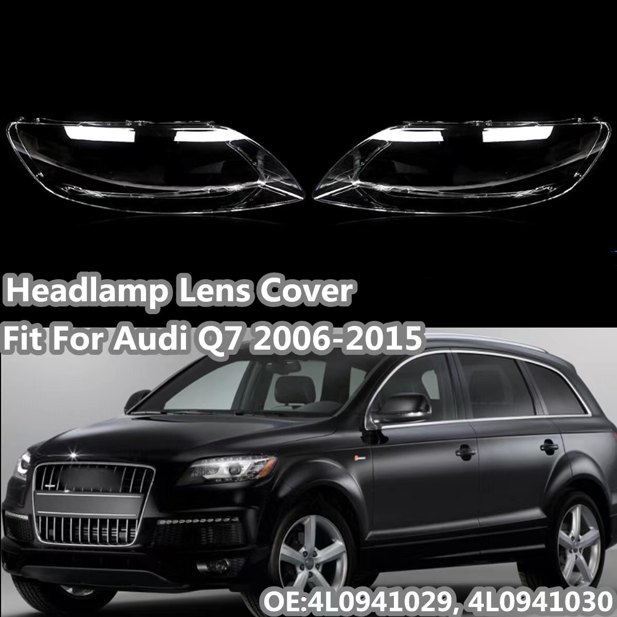 Xe đèn pha ống kính chụp đèn bìa chụp đèn vỏ cho audi q7 2006 2007 2008 2009 2010 2011 2012 2013 2014 2015 đèn pha bìa