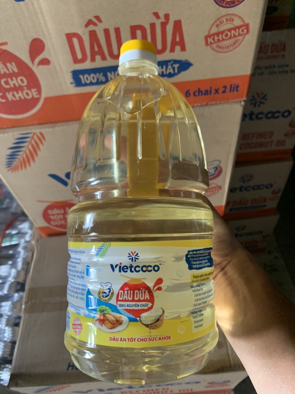 DẦU DỪA TINH LUYỆN VIETCOCO  (COOKING OIL) : CHAI 2 LÍT - 1 LÍT