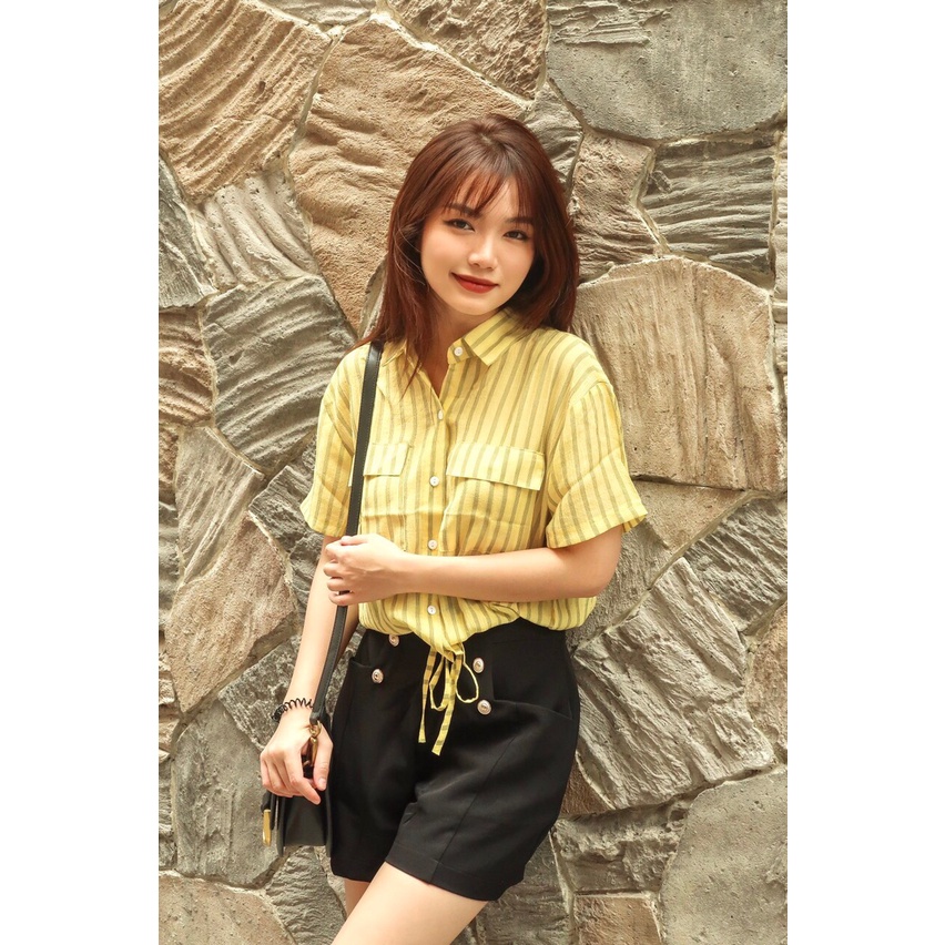 Áo Kiểu 2 Túi Kẻ Sọc - AS22002 - BlazerSaigon
