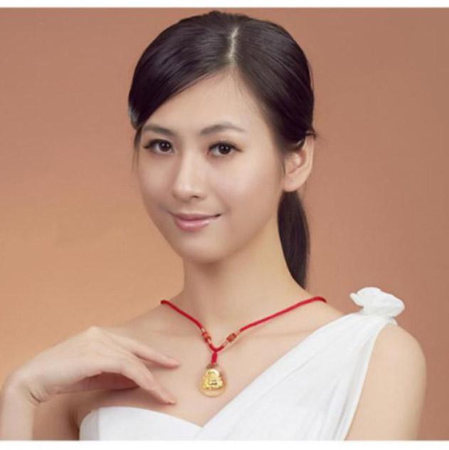 Dây chuyền pha lê phật Di Lặc may mắn BHDC167