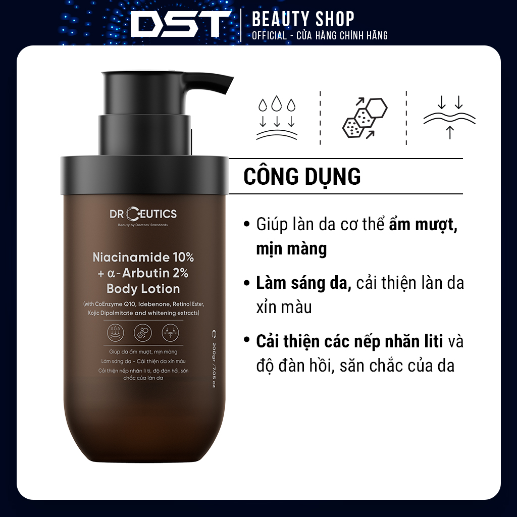 [Dược Sĩ Tiến] Sữa Dưỡng Thể Trắng Da DrCeutics Body Lotion