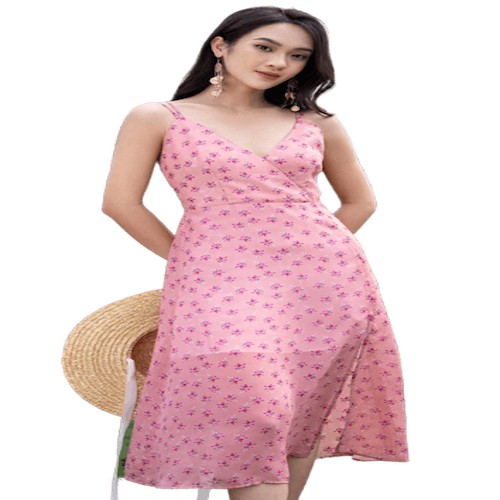 Đầm Hai Dây Đan Lưng Thân Sau Mã D3011-21