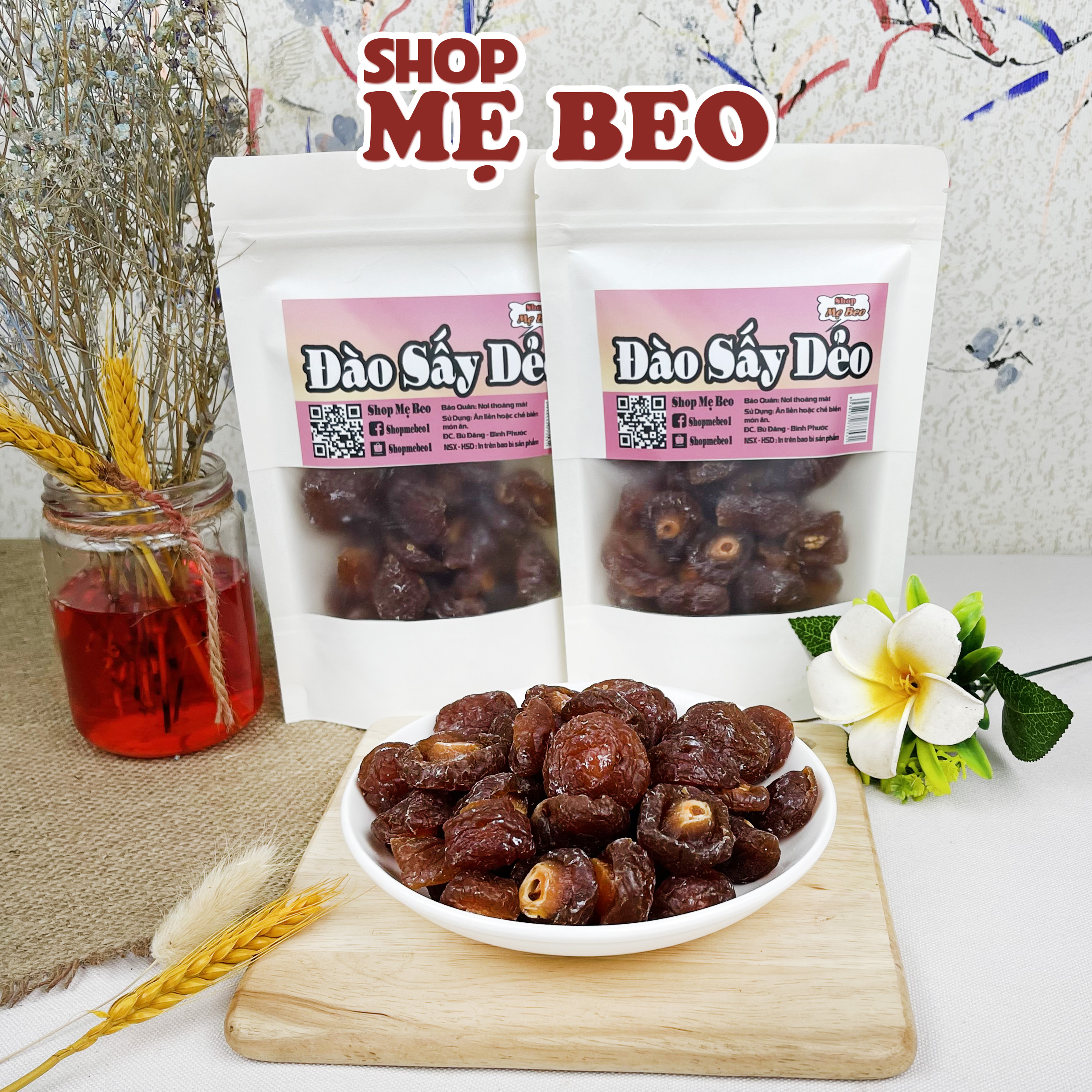 Đào Nâu Phấn Bổ Đôi Sấy Dẻo Đà Lạt