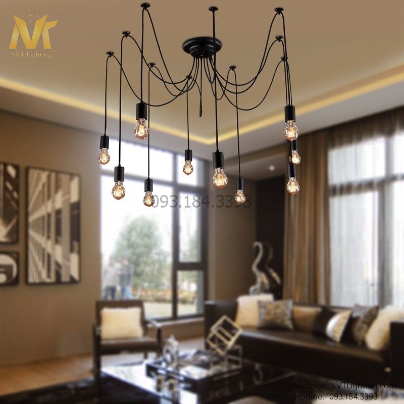 Đèn thả trần kiểu con nhện 10 đuôi LL-5035 [Chưa Bao Gồm Bóng] - Decor trang trí