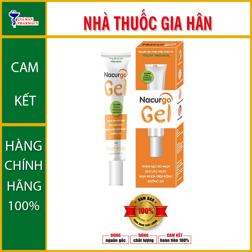 Nacurgo Gel Pro mới (Tuýp 20gr) Đánh Bay Thâm Sẹo Mụn - Nang Lông