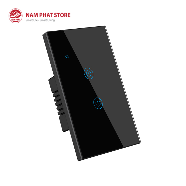 Công tắc 2 nút thông minh Wifi chữ nhật TUYA SMART