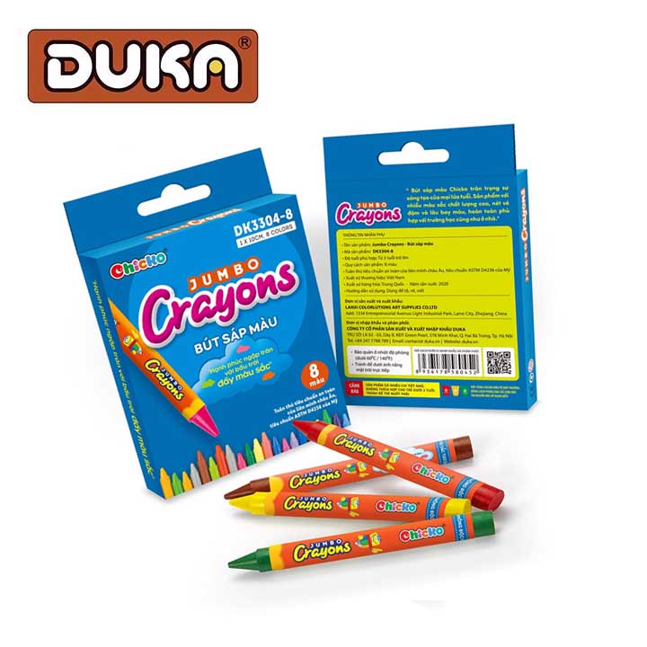 Bút Sáp 8 Màu Jumbo Crayons