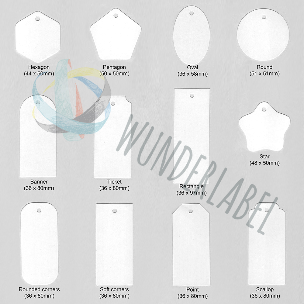 50pcs,Thẻ Tag Giấy Kraft / Trắng