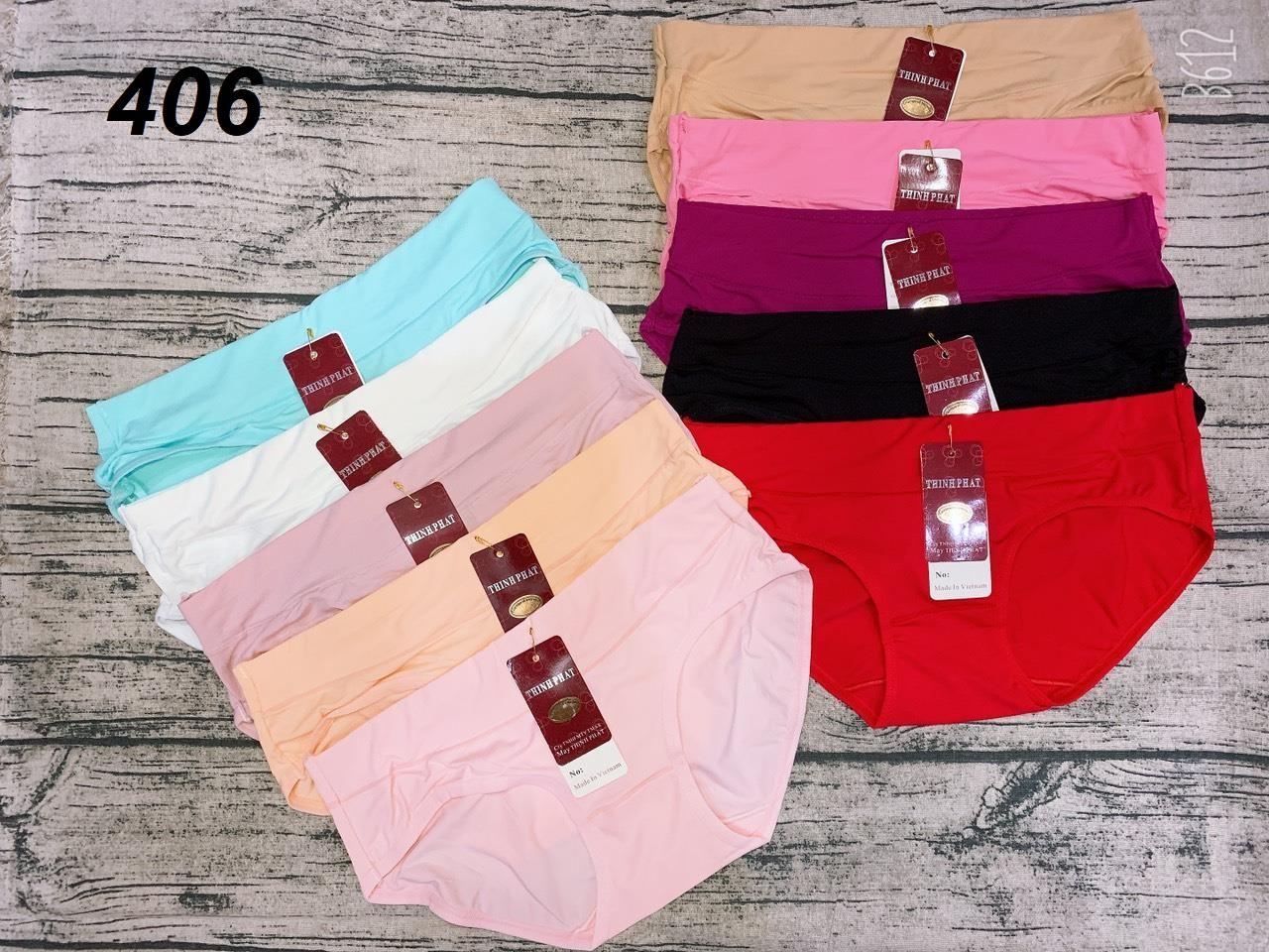 Combo 5 Quần Lót Nữ Thun Lạnh Trơn Thịnh Phát 406 – Mát Lạnh, Co Giãn 4 Chiều