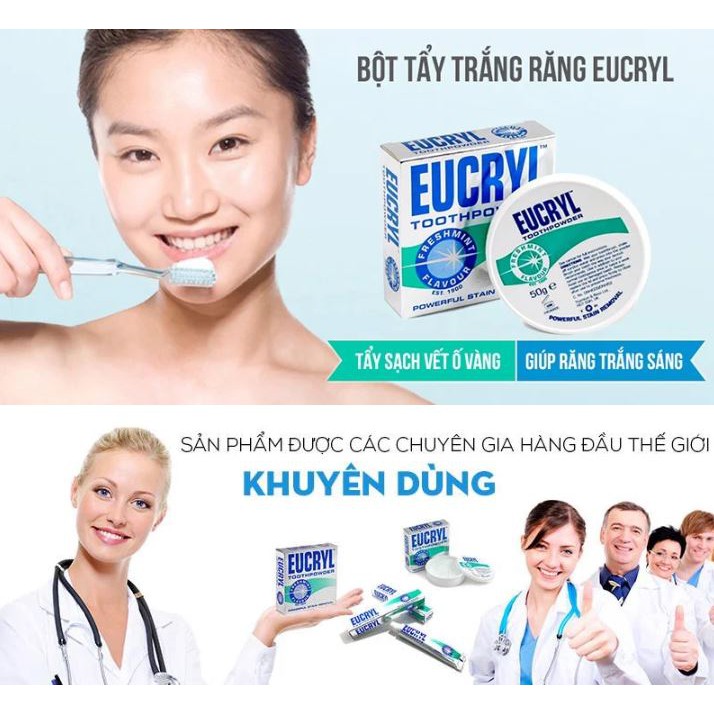 Sản Phẩm Tẩy Trắng Răng Anh Quốc Eucryl Freshmint