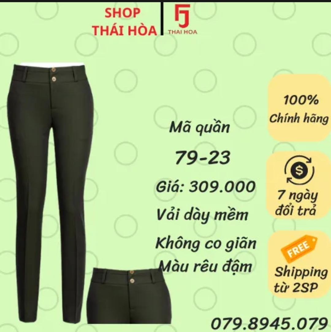 Quần tây Thái Hòa vải dày form chuẩn 79-17