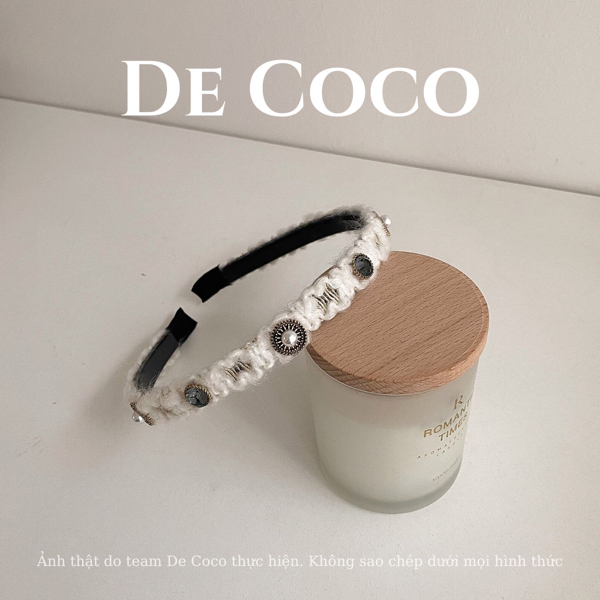 Bờm tóc, băng đô dạ đính đá sang chảnh Abi De Coco