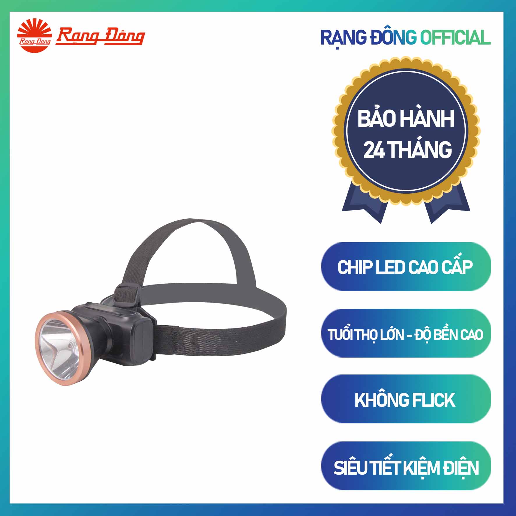 Đèn Pin Led Đội đầu PDD02L 3W Chính hãng Rạng Đông đèn LED chất lượng cao Thuận tiện sử dụng trong quá trình di chuyển Ít phát nhiệt