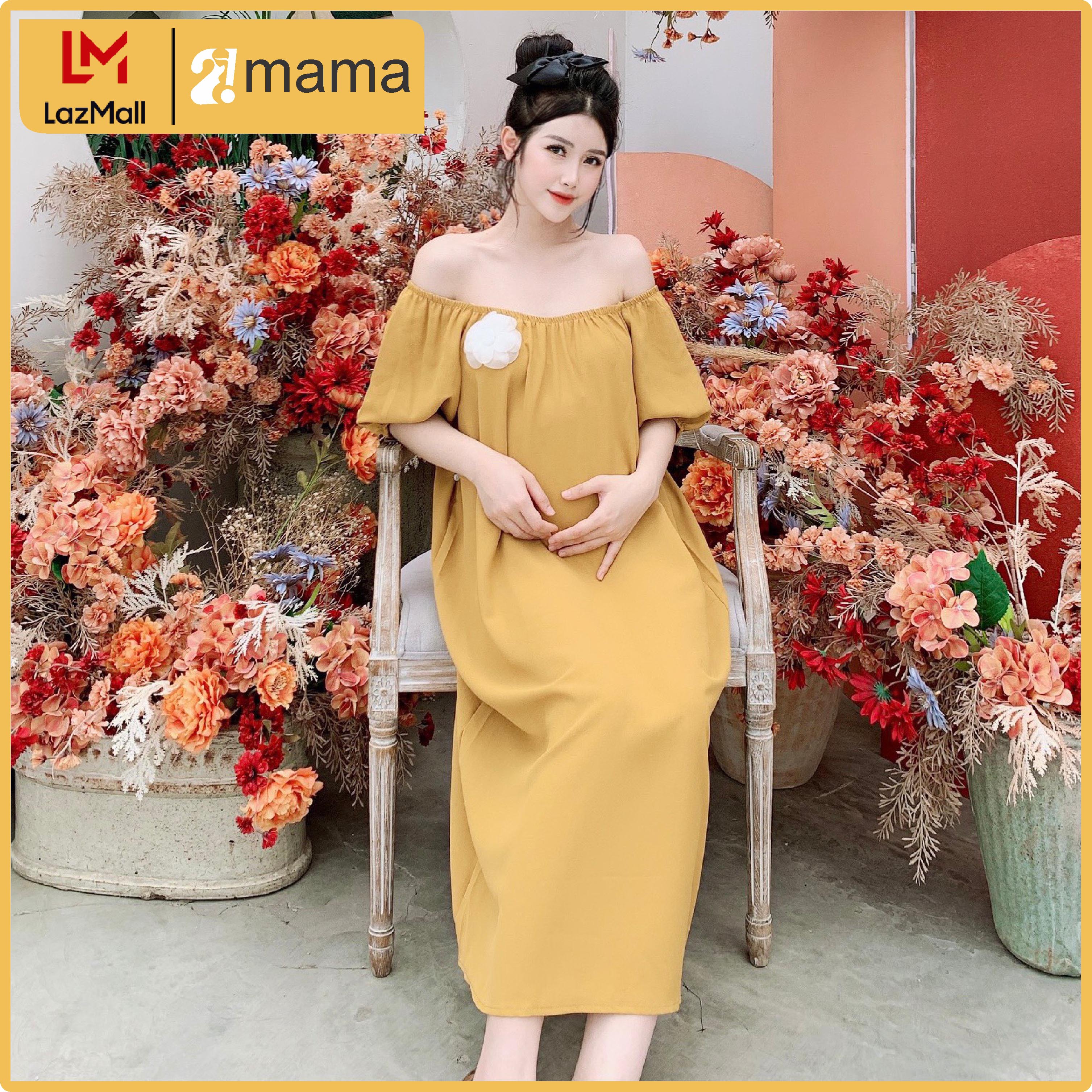 Váy bầu thiết kế mùa hè 2MAMA dáng công sở suông chữ A - V91