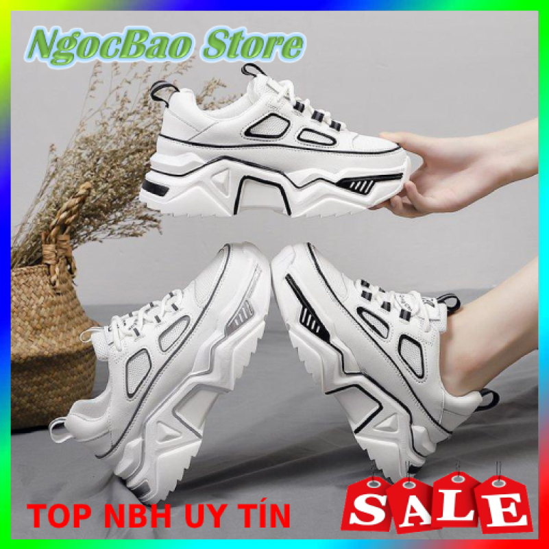 GIÀY THỂ THAO NỮ ĐỘN ĐẾ PHẢN QUANG tăng chiều cao đế 5 cm, - NgocBao Store -, SNEAKER, GIÀY THỂ THAO SIÊU NHẸ giá rẻ