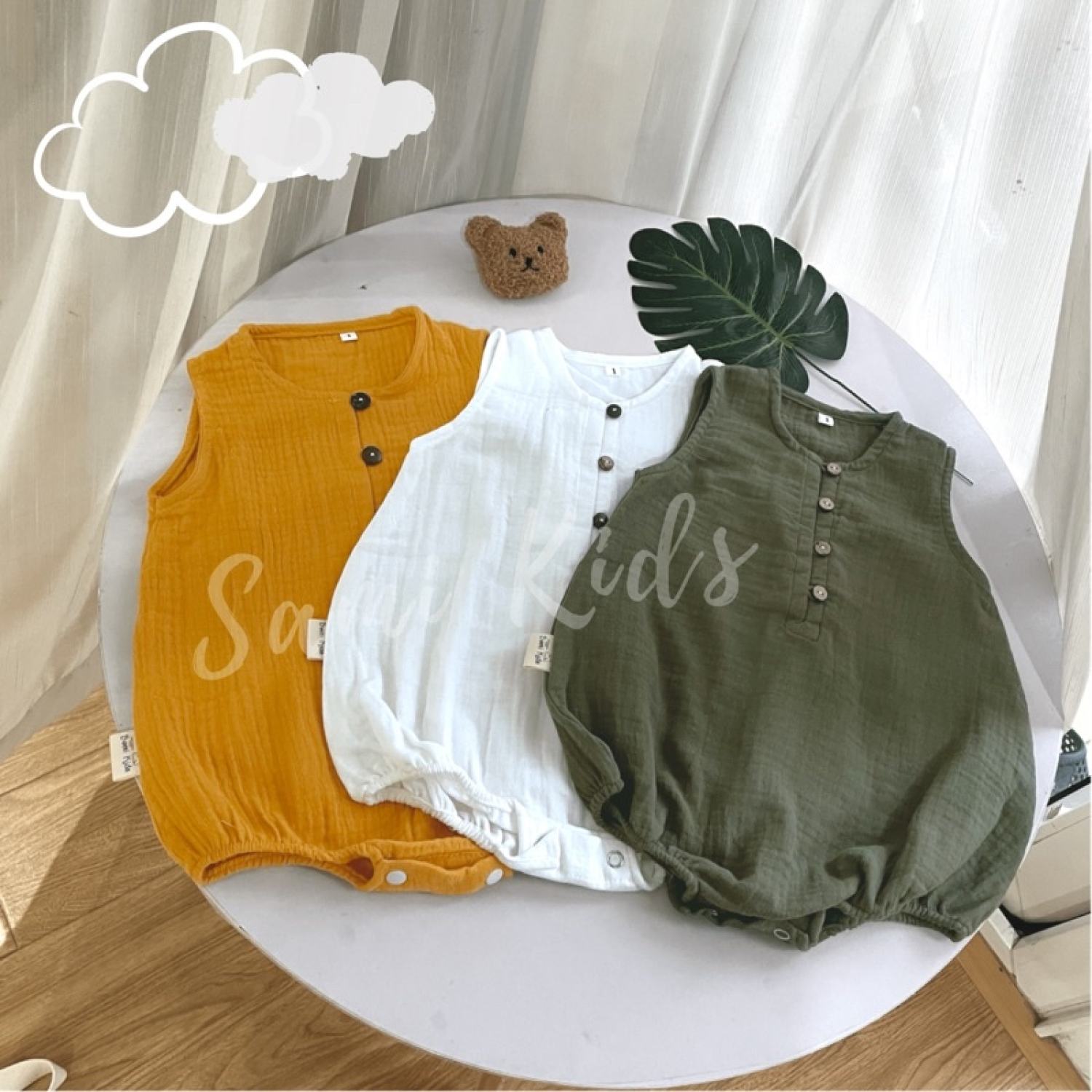 Body suit xô siêu thoáng cho bé