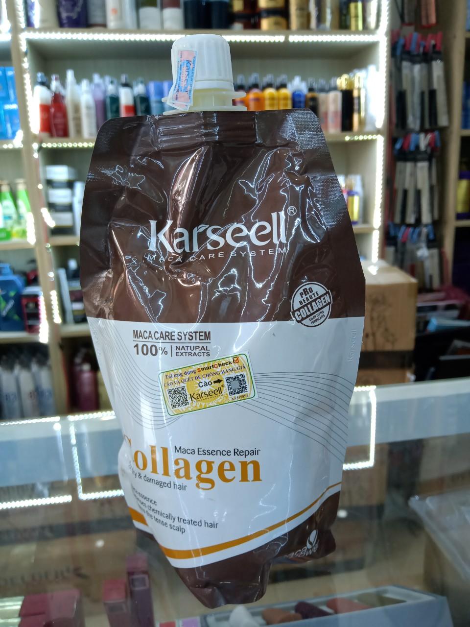 Kem Hấp  Phục Hồi Tóc Collagen Karseell Maca Dạng Túi 500ML