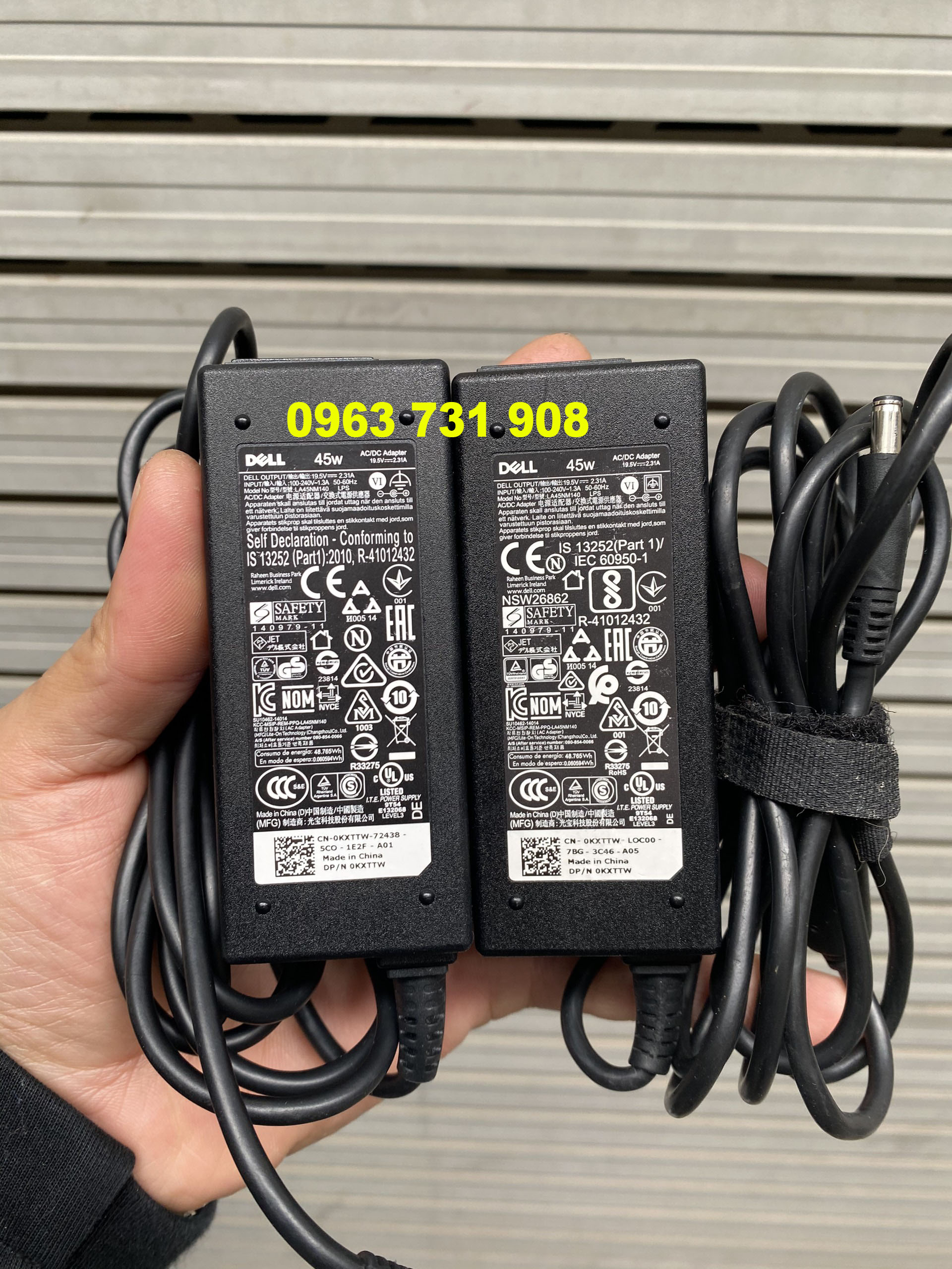 Sạc laptop Dell 45W 19.5V-2.31A bảo hành 12 tháng