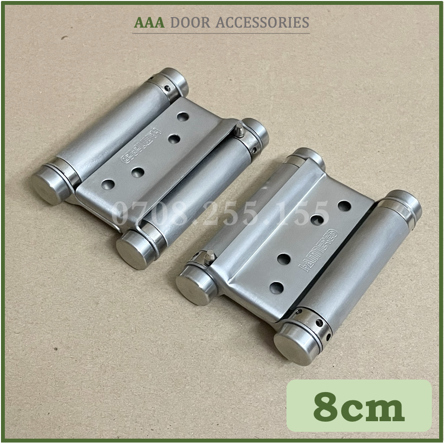 1 cặp bản lề tự động 2 chiều inox 304 cao cấp hammered 3033