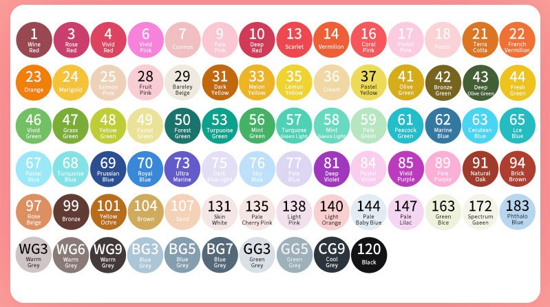 Bộ Bút Màu Maker TOUCH MARK 💕 FREESHIP 💕 Túi Vải Bộ 30/40/60/80 Màu, Dùng Để Tô Màu, Vẽ Anime, Highlight, Take Note