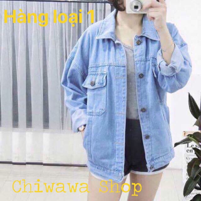 [HCM]Áo khoác jean nữ Haly cô gái đáng yêu form rộng xanh nhạt đủ size M-L-XL hàng shop cao cấp từ BB Jeans