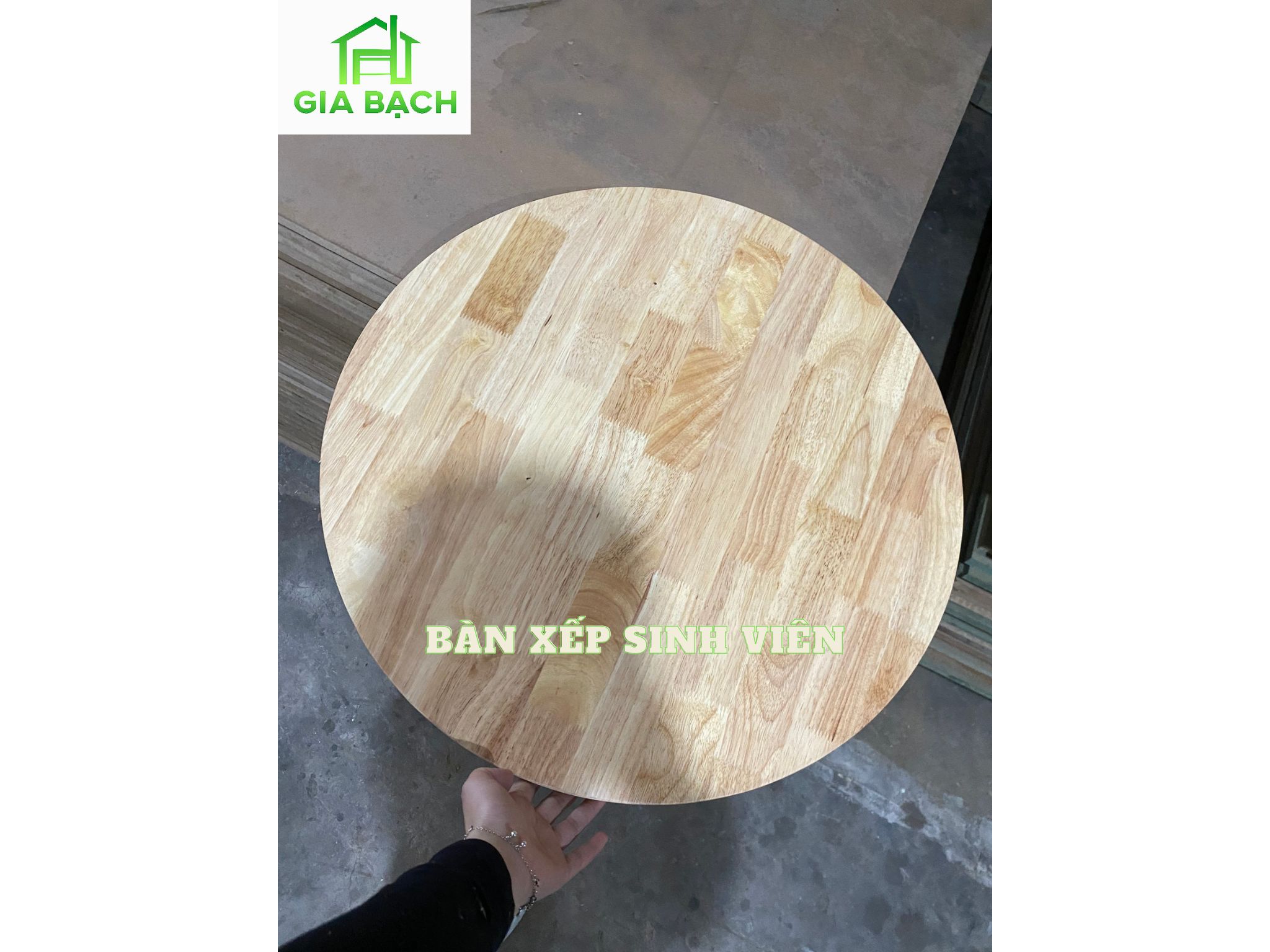 Mặt Bàn Tròn Gỗ Tự Nhiên (ĐK 60cm)