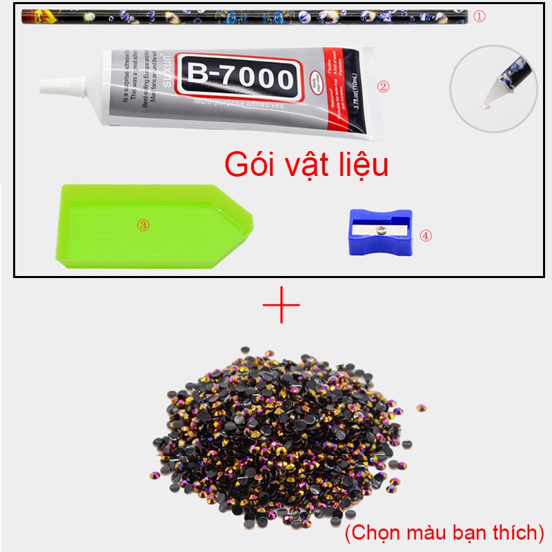 【Hà Nội】DIY Gấu đính đá handmade Bearbrick size 23cm cao cấp cho mọi lứa tuổi