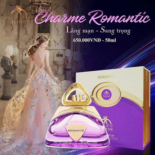 [HCM]Nước hoa nữ Char.me Romantic - LÃNG MẠN VÀ SANG TRỌNG (10ML - 50ML)