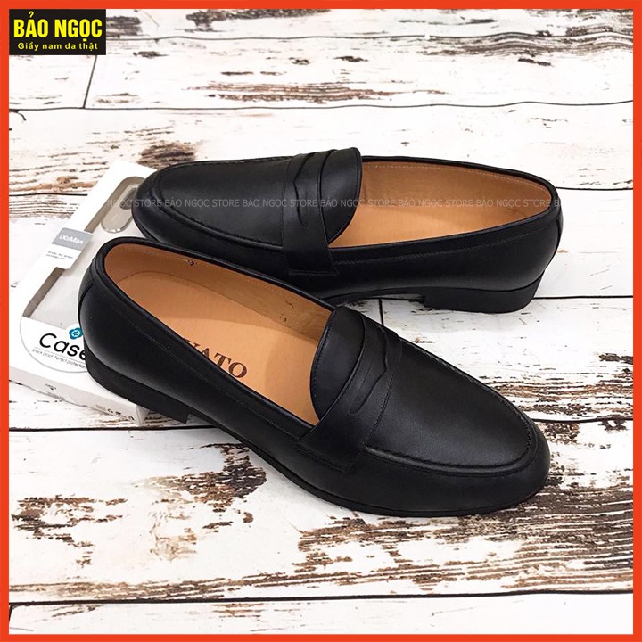 {5 NGÀY GIẢM SỐC} Giày Da Nam Hàn Quốc Đai Đục Đen Trơn 🎁💥 Đế Cao Su Đúc Cao 3cm ✅ Mã K181