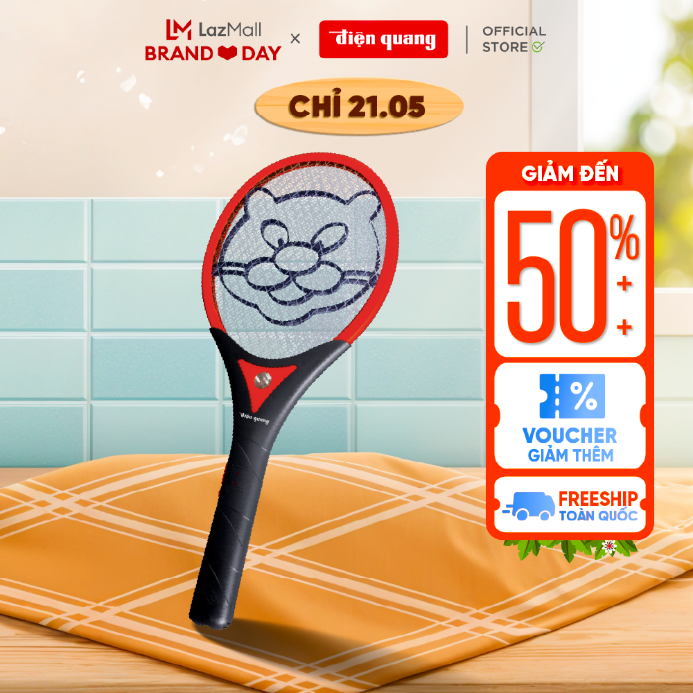 Vợt muỗi Điện Quang ĐQ EMR01 BLR (Đen - Đỏ)