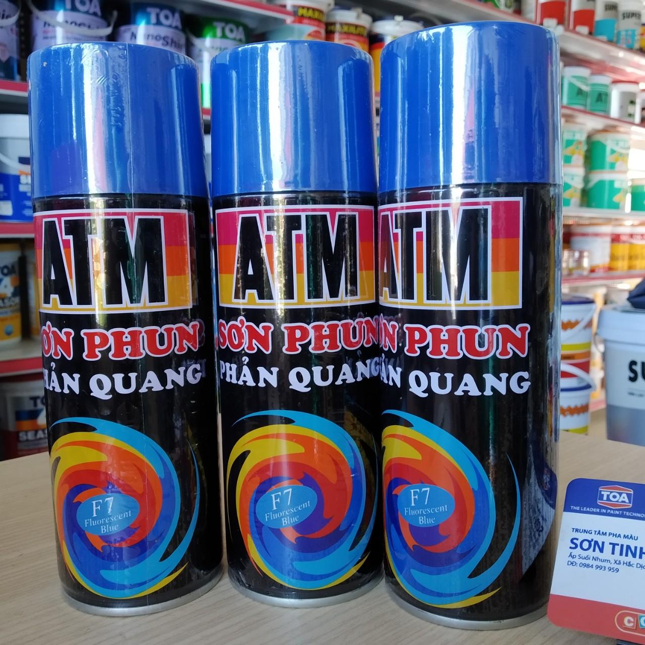 Sơn xịt phản quang ATM mảu xanh dương F7