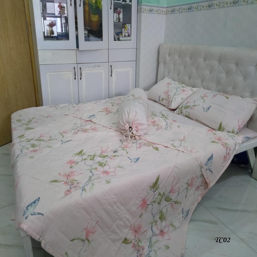[HCM]Bộ Ga Lụa 4 món TENCEL 1m8 x 2m  AT79Shop