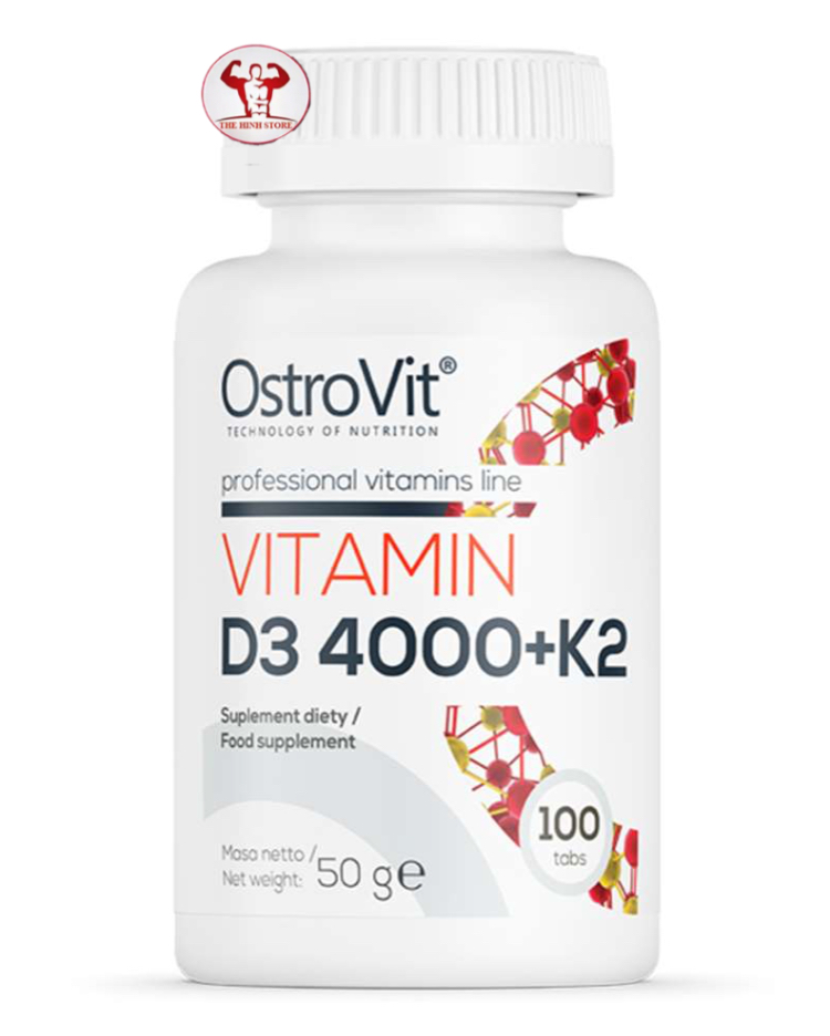 OSTROVIT VITAMIN D3 4000IU+K2 100 VIÊN