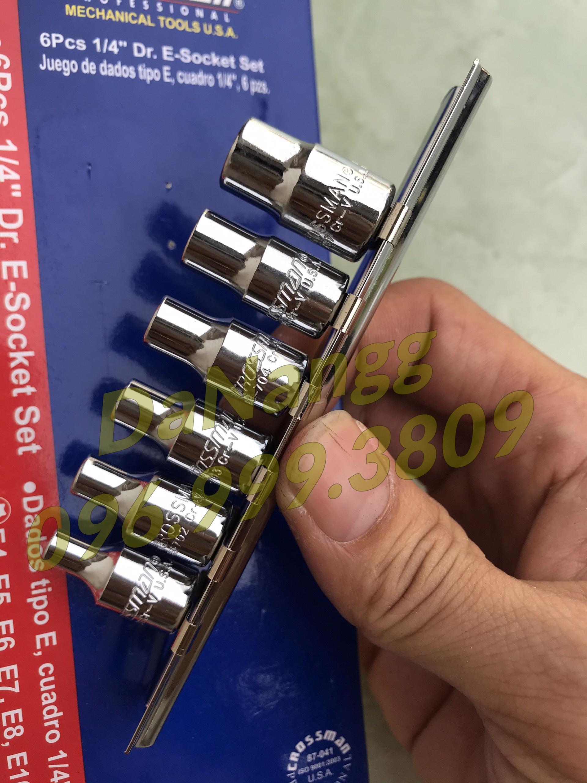 bộ tuýp E4 - E5 - E6 - E7 - E8 - E10 đầu 1/4 Crossman USA
