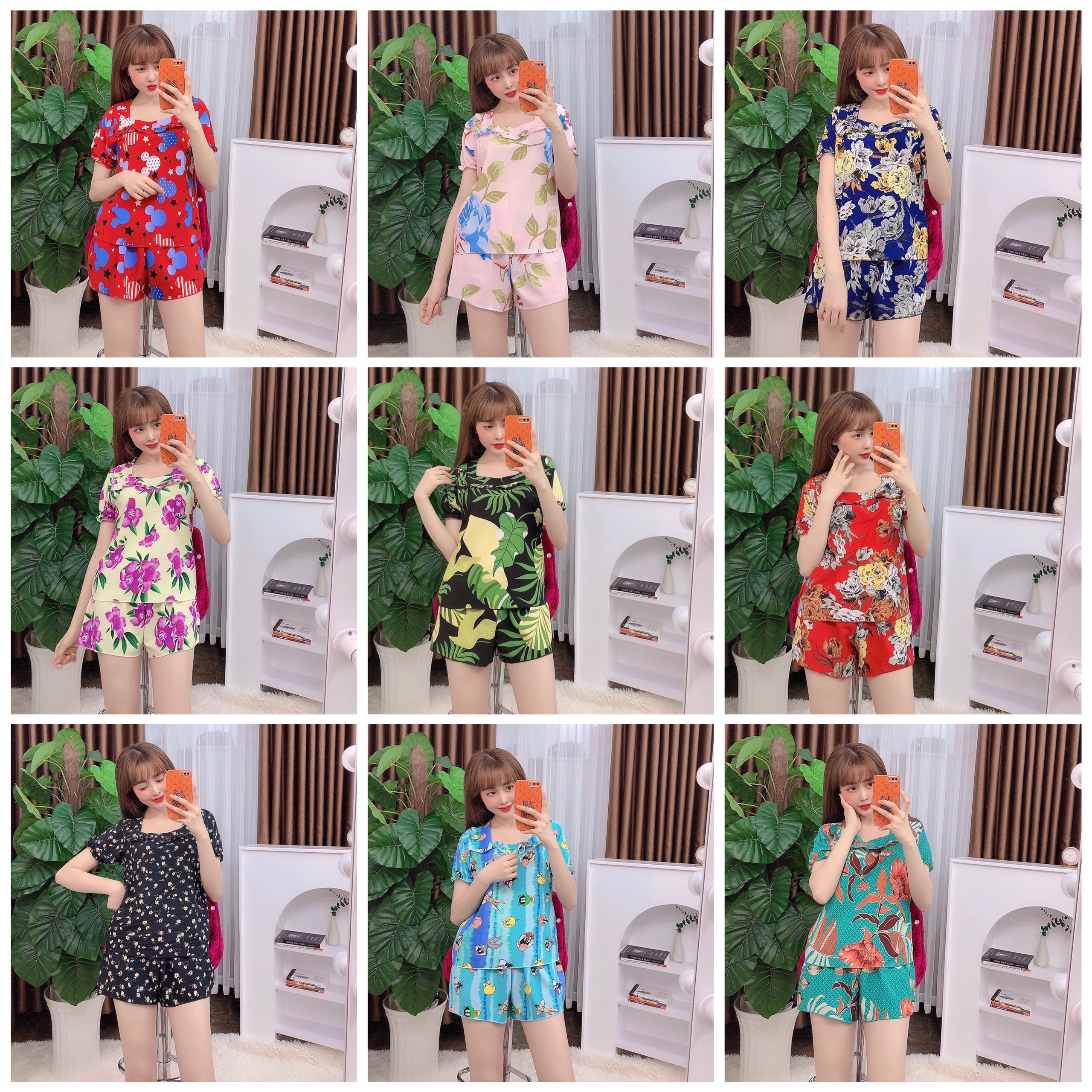 Set đùi lụa hàn trẻ trung