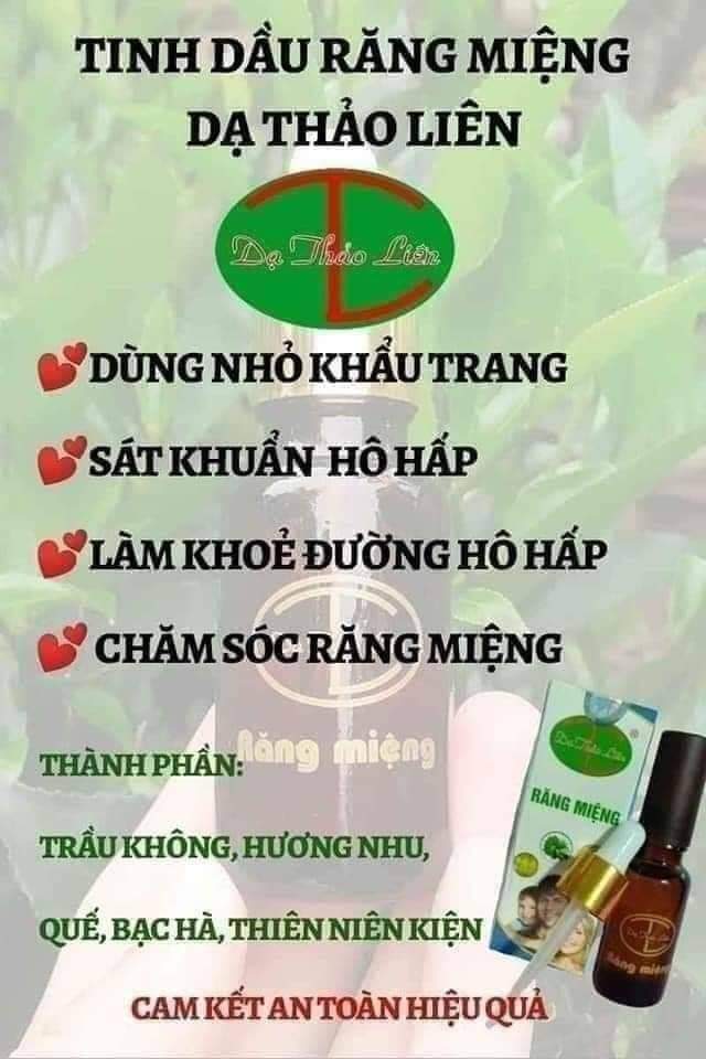 Tinh dầu răng miệng Dạ Thảo Liên chuẩn công ty