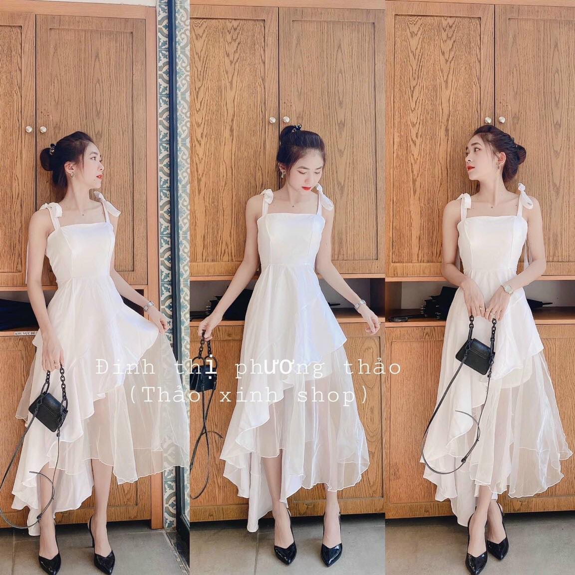 [HCM]HOT Đầm xòe 2S lụa phối voan kiếng 2 lớp cực sang chảnh ( Tặng kèm phụ kiện NB Jewerly )