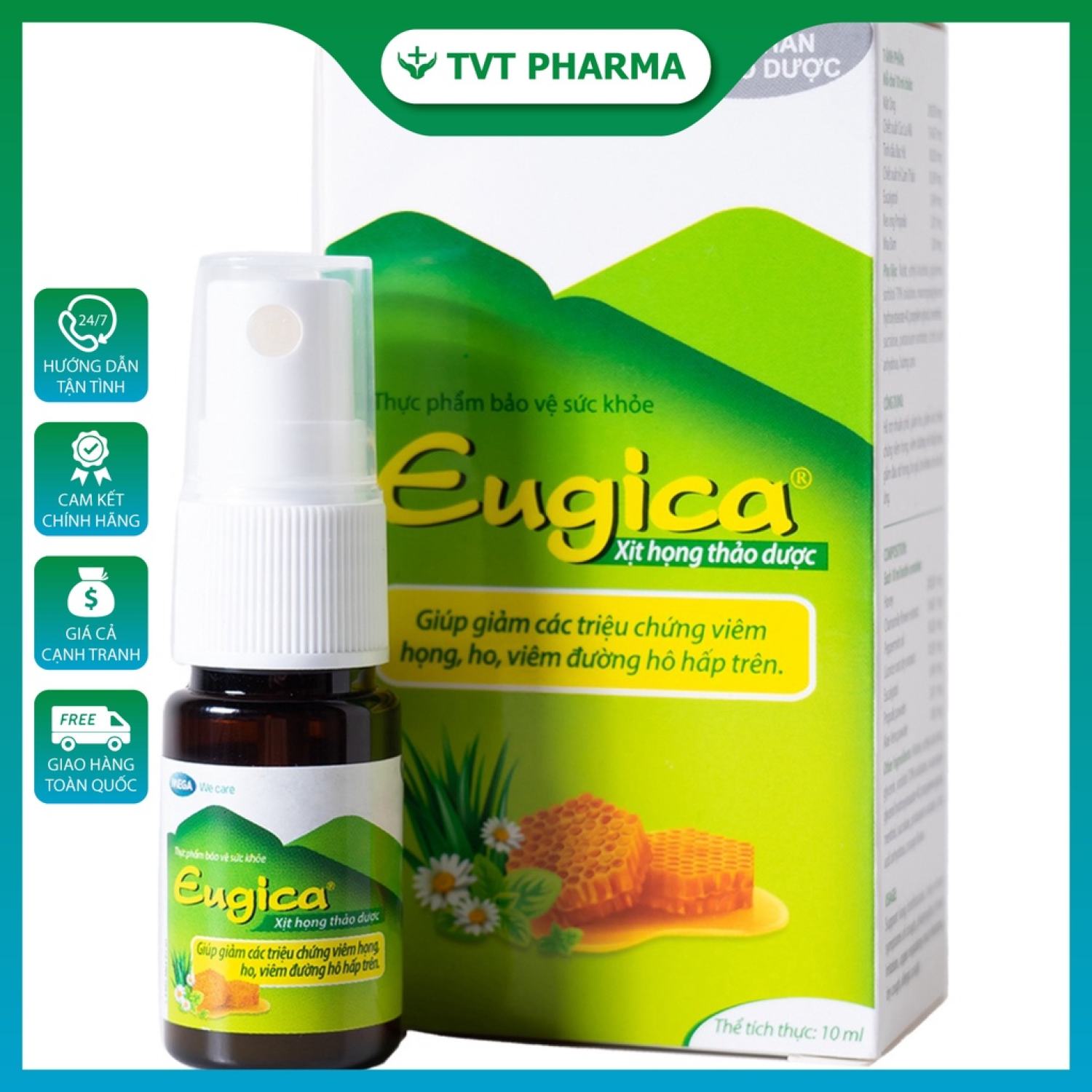 [ CHÍNH HÃNG ] Xịt Họng Eugica Mega We Care Thảo dượᴄ 10Ml
