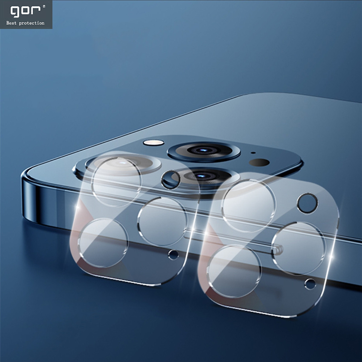 Bộ 2 miếng dán kính cường lực camera chống trầy gor cho iphone 13 mini / 13 / 13 pro / 13 pro max