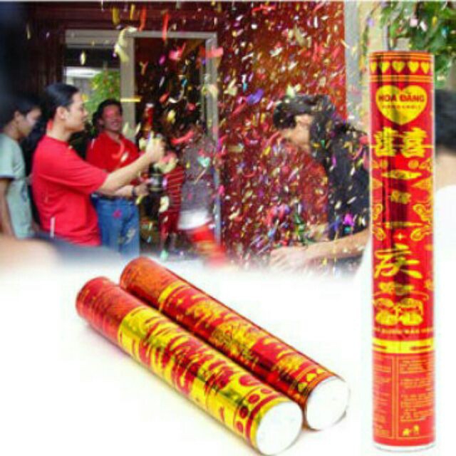 30 cây ống phụt lễ hội 80cm ( pháo giấy kim tuyến)