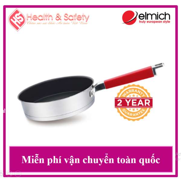 CHẢO CHỐNG DÍNH INOX 304 ELMICH RED VELVET 24CM EL3250 - bảo hành 2 năm