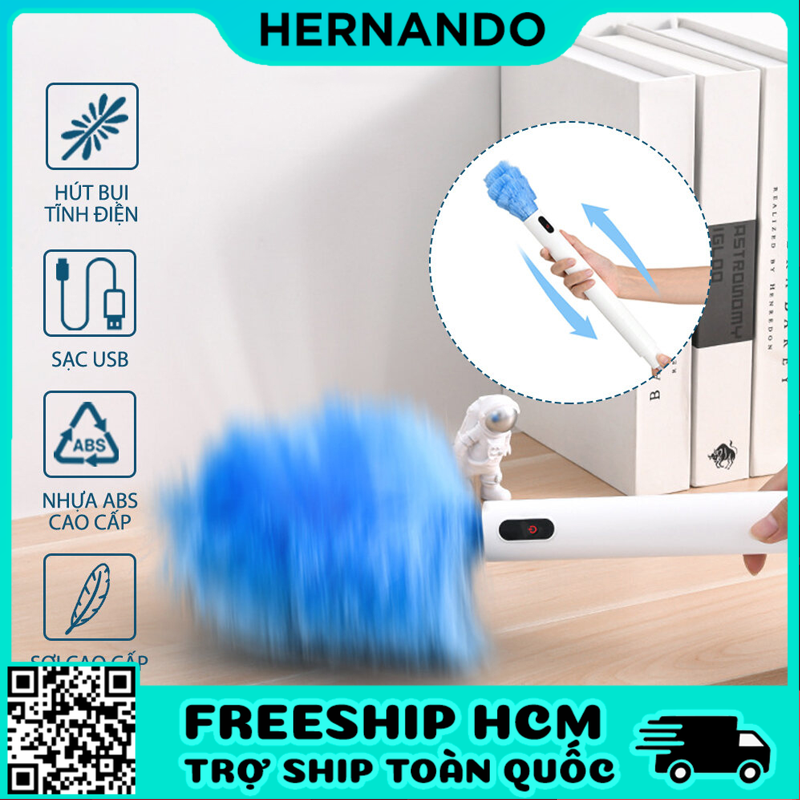 Chổi Lông Quét Bụi Tĩnh Điện Tự Động 360 MIFAN - Pin sạc USB