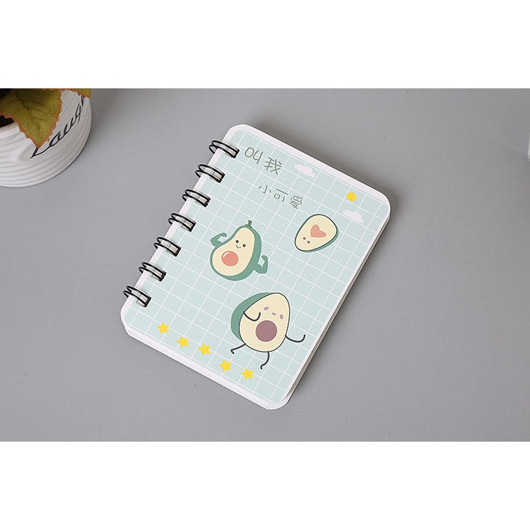 Sổ tay mini có dòng kẻ hình quả bơ (mẫu mới)
