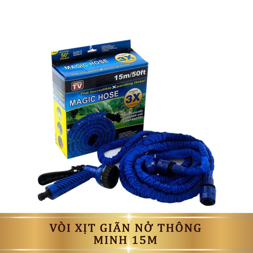 Vòi xịt sân vườn thông minh Magic Hose 15m (Xanh dương)